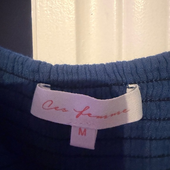 Ces Femme Textured Blue Top - Picture 7 of 9